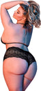 Magic Silk Triangel BH & Brutale Korte Set - M black L/X