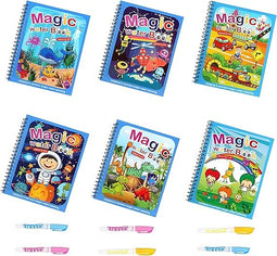 Magisch Waterkleurboek - 6 Stuks - Inclusief Stift - 3+