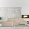 Hoes voor chaise longue met lange armleuning links Eysa ROC Beige 180 x 120 x 360 cm