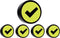 Magneet check 35mm geel