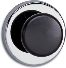 Magneet met knop MAUL 65mm trekkracht 12kg chroom/zwart | 4 stuks