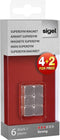 Magneet voor glasbord Sigel 10x10x10mm vernikkeld sterk 4+2 stuks
