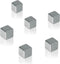 Magneet voor glasbord Sigel 10x10x10mm vernikkeld sterk 4+2 stuks