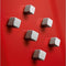 Magneet voor glasbord Sigel 10x10x10mm vernikkeld sterk 4+2 stuks