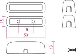 Magneetcontact - 0.1 A @ 30 Vdc - Nc