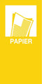 Magneetsticker papier geel | Sticker voor afval scheiden