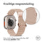 Magnetisch lederen bandje voor de Apple Watch Series 1-9 / SE / Ultra (2) - 42/44/45/49 mm - Beige