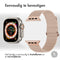 Magnetisch lederen bandje voor de Apple Watch Series 1-9 / SE / Ultra (2) - 42/44/45/49 mm - Beige
