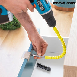 Magnetische Flexibele Verlenger voor Schroevendraaier met Accessoires Drillex InnovaGoods