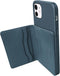 Magnetische Kaarthouder - Openklapbaar - Snap - Leer - 5 pasjes - RFID - Blauw