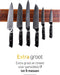 Magnetische messenhouder – Acacia Hout – Extra groot – 7 tot 9 messen – Messenstrip - VDN