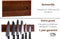 Magnetische messenhouder – Universeel Messenblok - Acacia Hout – Extra groot – Inclusief damastmessen – Messenstrip - VDN