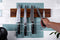 Magnetische messenhouder – Universeel Messenblok - Acacia Hout – Extra groot – Inclusief damastmessen – Messenstrip - VDN