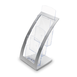 Magnetoplan -brochurehouder - 1/3 DIN A4 Portretformaat - Zilver