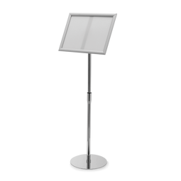 Magnetoplan Infod Display met vouwframe - DIN A3 -Hoogte -instelling 90-128,5cm - Transparant/zilver