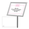 Magnetoplan Infod Display met vouwframe - DIN A3 -Hoogte -instelling 90-128,5cm - Transparant/zilver