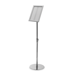 Magnetoplan Infodisplay Deflecto met vouwframe - DIN A4 - Hoogte -instelling 86-121cm - Tr./Sil.
