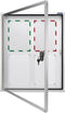 Magnetoplan Outer Showcase CC - 6xdin A4 - 79x90x6.5cm (HXBXT) - Metalen achterwand Wit - Zilver