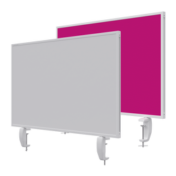 Magnetoplan Tafelscheiding Variopin - 80x50cm - 1 pagina whiteboard - 1 pagina vilt - Roze