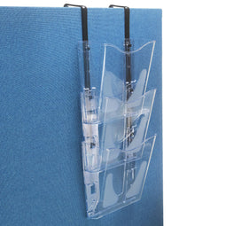 Magnetoplan Wall Brochure Holder Docupockets - DIN A4 High - 3 Compartments met beugel voor wandm.