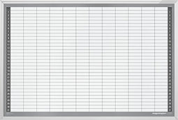Magnnetoplan maandelijkse planner Plantafel CC-92x62,5 cm (BXH) 7-daagse week aluminium frame