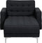 ABERDEEN - Chaise longue - Grafietgrijs - Symmetrisch - Polyester