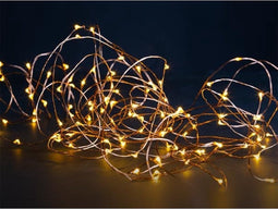 Maia LED, lichtslinger, 12 m, 120 leds, warmwit, koperdraad, voor binnen, 4.5 V