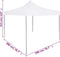 vidaXL - Partytent - professioneel - inklapbaar - 2x2 - m - staal - wit