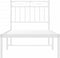 vidaXL - Bedframe - met - hoofdbord - metaal - wit - 80x200 - cm