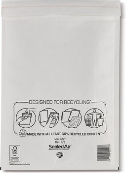 Mail Lite® Luchtkussenenvelop nr. 16, 330 x 220 mm, Kraftpapier, Wit (doos 50 stuks)