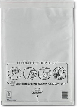 Mail Lite luchtkussenenveloppen, wit, J/6, 300 x 440 mm, doos van 50 stuks