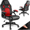 tectake® Racing bureaustoel - Gamingstoel met schommelfunctie - Ergonomische directiestoel - Zwart/rood
