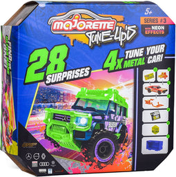 Majorette Tune Up's 3 Raceauto's met 28 Surprises, Set van 4