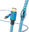 Hama Reflective - USB-C naar USB-C Oplaadkabel - Snellaadkabel 150cm - Blauw