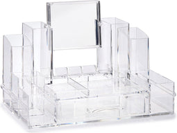 Make-up organizer/opberger 13-vaks met lade 29 x 16 cm van kunststof - Make-up houder