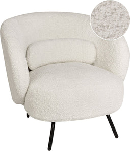MAKELA - Fauteuil - Wit - Bouclé
