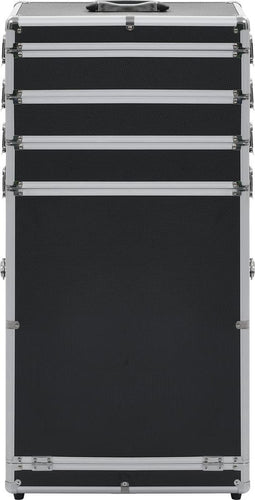 Makeup Trolley Aluminium Zwart - Make Up Reiskoffer - Make Up Koffer