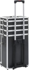 Makeup Trolley Aluminium Zwart - Make Up Reiskoffer - Make Up Koffer