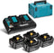 Makita 197626-8 Powerpack LXT 18 V 4x 5.0 Ah In Mbox