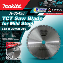 MAKITA 7-1/4" (185mm) 38T TCT Saw Blade for Mild Steel (A-85438)