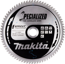 Makita Afkortzaagblad voor WPC | Efficut | Ø 260mm Asgat 30mm 75T - E-12201
