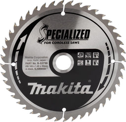 Makita B-53730 Cirkelzaagblad voor Hout | Specialized: Accu | Ø 165mm Asgat 20mm 44T
