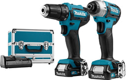 Makita CLX224SAX1 12V Combiset - DF333D Schroefboormachine & TD110D Slagschroevendraaier - 2 x 2,0 Ah Accu's - Inclusief Opbergkoffer