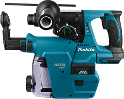Makita combihamer - DHR242ZJW - 18 V - SDS-Plus - zonder accu's en lader - in Mbox - met stofafzuiging