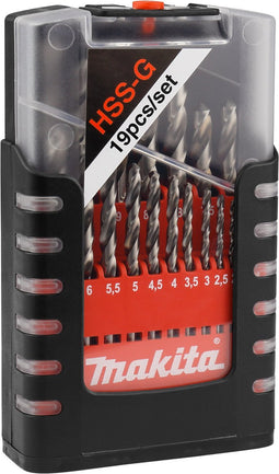 Makita D-29941 HSS-G metaal borenset 19 delig