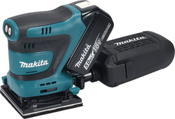 Makita DBO480RTJ Accu Handpalm Vlakschuurmachine | 18V | 2 x 5.0 Ah accu + snellader | In Mbox