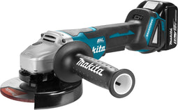 Makita DGA505RTJ 18V Li-Ion Accu haakse slijper set (2x 5.0Ah accu) in Mbox - 125mm - koolborstelloos - softstart