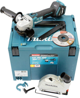 Makita DGA514ZJU1 haakse slijper 18V met AWS adapter (Bluetooth) en afzuigkap in M-box 4
