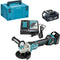 Makita DGA519RTJ 18V Accu 125 Mm X-LOCK Haakse Slijper Set 2x 5.0Ah In Mbox