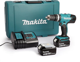 Makita DHP453SFE 18 V Li-ion klopboormachine in koffer | 2x 3.0Ah accu's